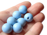 12mm 1/2 Inch Sky Blue Ball Buttons Opaque Lucite Round Buttons Vintage Lucite Button Jewelry Making Beading Supplies Sewing Supplies
