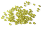 6mm Green Beads Faceted Round Beads Small Olive Green Beads Vintage Acrylic Beads Vintage Plastic Beads Jewelry Making Beading Supplies