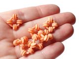 15mm Orange Ring Vintage Plastic Beads Links Loose Beads Large Hole Donut Beads