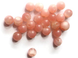 9mm 3/8 Inch Peach Pink Ball Buttons Moonglow Lucite Round Buttons Vintage Lucite Buttons Jewelry Making Beading Supplies Sewing Supplies