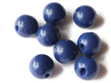8 12mm 1/2 Inch Dark Blue Ball Buttons Opaque Plastic Round Buttons Vintage Lucite Buttons Jewelry Making Beading Supplies Sewing Supplies