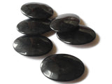 36mm Black Flat Oval Beads Vintage Plastic Beads No Hole Beads Undrilled Loose Beads Cabochons Jewelry Making Beading Supplies Smileyboy