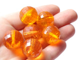 18mm Faceted Round Beads Orange Beads Plastic Beads Jewelry Making Beading Supplies Acrylic Beads Accent Beads Lightweight Sturdy Beads