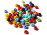 50 Vintage Crow Beads Mixed Color Crow Beads Multi-Color Beads Jewelry Making Beading Supplies Glass Beads Loose Large Hole Beads Smileyboy
