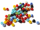 50 Vintage Crow Beads Mixed Color Crow Beads Multi-Color Beads Jewelry Making Beading Supplies Glass Beads Loose Large Hole Beads Smileyboy