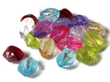 15mm Mixed Color Faceted Oval Beads to String Assorted Color Acrylic Beads Plastic Beads Jewelry Making Beading Supplies Rhombus Beads