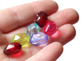 15mm Mixed Color Faceted Oval Beads to String Assorted Color Acrylic Beads Plastic Beads Jewelry Making Beading Supplies Rhombus Beads