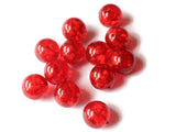 16mm Red Beads Vintage Lucite Beads Round Beads Ball Beads Sphere Beads Transparent Beads Jewelry Making Beading Supplies New Old Stock