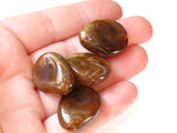 25mm Coconut Brown Plastic Teardrop Beads Egg Beads Flat Oval Beads Brown Beads Jewelry Making Beading Supplies Acrylic Beads Smileyboy