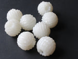 12mm 1/2 Inch White Ball Buttons Opaque Lucite Round Buttons Vintage Lucite Buttons Jewelry Making Beading Supplies Sewing Supplies