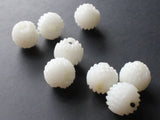 12mm 1/2 Inch White Ball Buttons Opaque Lucite Round Buttons Vintage Lucite Buttons Jewelry Making Beading Supplies Sewing Supplies