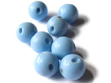 12mm 1/2 Inch Sky Blue Ball Buttons Opaque Lucite Round Buttons Vintage Lucite Button Jewelry Making Beading Supplies Sewing Supplies