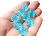 12mm 1/2 Inch Sky Blue Ball Buttons Clear Lucite Round Buttons Vintage Lucite Button Jewelry Making Beading Supplies Sewing Supplies