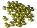 12mm Large Hole Pearls Light Green Pearl Beads European Beads Plastic Pearl Beads Round Pearl Beads Plastic Acrylic Beads Jewelry Making
