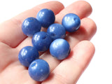 12mm 1/2 Inch Royal Blue Ball Buttons Moonglow Lucite Round Buttons Vintage Lucite Button Jewelry Making Beading Supplies Sewing Supplies