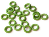 18mm Green Ring Beads Vintage Plastic Links Jewelry Making Beading Supplies Loose Beads Large Hole Donut Beads Spacer Beads