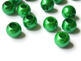 12mm Large Hole Pearls Green Pearl Beads European Beads Plastic Pearl Beads Round Pearl Beads Plastic Beads Acrylic Beads
