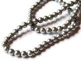 6mm Silver Gray Faux Pearl Beads Vintage Acrylic Round Beads Jewelry Making Beading Supplies Small Plastic Ball Beads Spacer Beads