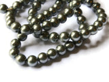 6mm Gray Faux Pearl Beads Vintage Acrylic Round Beads Jewelry Making Beading Supplies Small Plastic Ball Beads Spacer Beads