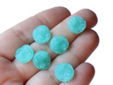 Products Ice Blue Faux Druzy Cabochons 12mm Round Cabochons Resin Druzy Cabochons Drusy Cabochons Druze Cabochons
