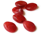25mm Cherry Red Plastic Teardrop Beads Egg Beads Flat Oval Beads Large Beads Chunky Beads Jewelry Making Smileyboy Beading Supplies