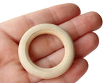 40mm Natural Wood Large Ring Beads Wooden Donut Beads Macrame Beads