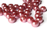 12mm Large Hole Pearls Pink Pearls European Beads Plastic Pearl Beads Faux Pearl Beads Big Hole Beads Round Acrylic Beads