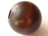 45mm Large Round Brown Wood Beads Vintage Wooden Macrame Beads