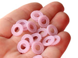 11mm Pastel Purple Ring Beads Vintage Plastic Links Jewelry Making Beading Supplies Loose Beads Large Hole Donut Beads Spacer Beads