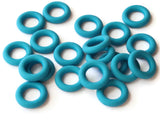 18mm Bright Sky Blue Ring Beads Vintage Plastic Links Jewelry Making Beading Supplies Loose Beads Large Hole Donut Beads Spacer Beads