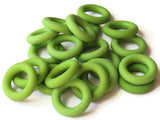 18mm Green Ring Beads Vintage Plastic Links Jewelry Making Beading Supplies Loose Beads Large Hole Donut Beads Spacer Beads