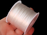 196 Feet Stretchy Cord 0.8mm White Elastic Thread 60 Meters per roll of String Beading Supplies Stretch Elastic Wire Cord Jewelry Making