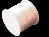 196 Feet Stretchy Cord 0.8mm White Elastic Thread 60 Meters per roll of String Beading Supplies Stretch Elastic Wire Cord Jewelry Making