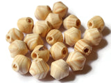 16mm Light Brown Wood Bicone Beads Large Wooden Beads Natural Beads Wood Grain Bead Loose Beads Jewelry Making Beading Supplies Smileyboy