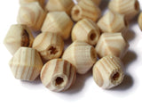 16mm Light Brown Wood Bicone Beads Large Wooden Beads Natural Beads Wood Grain Bead Loose Beads Jewelry Making Beading Supplies Smileyboy