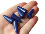 22mm Blue Cone Beads Vintage Plastic Bead Navy Blue Beads New Old Stock Beads Vintage Cone Beads Dark Blue Beads Loose Beads Jewelry Beads