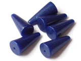 22mm Blue Cone Beads Vintage Plastic Bead Navy Blue Beads New Old Stock Beads Vintage Cone Beads Dark Blue Beads Loose Beads Jewelry Beads