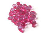 13mm Medium Pink Teardrops Side Drilled Drops Acrylic Beads Tear drop Beads Plastic Beads Pink Briolette Beads Jewelry Making Supplies