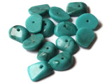 12mm x 9mm Turquoise Chip Beads Vintage Lucite Beads New Old Stock Beads Blue Chip Beads Jewelry Making Beading Supplies