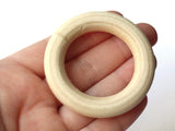56mm Natural Wood Large Ring Beads Wooden Donut Beads Macrame Beads Giant Beads Macrame and Jewelry Making Craft Supplies Ring Pull
