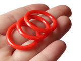 29mm Red Ring Beads Vintage Plastic Links Jewelry Making Beading Supplies Loose Beads Large Hole Donut Beads Spacer Beads