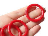 38mm Red Ring Beads Vintage Plastic Links Jewelry Making Beading Supplies Loose Beads Large Hole Donut Beads Spacer Beads