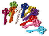 Mixed Color Key Plastic Key Skeleton Key Love Key Charms Pendants Beads Jewelry Making Beading Supplies