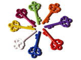 Mixed Color Key Plastic Key Skeleton Key Love Key Charms Pendants Beads Jewelry Making Beading Supplies