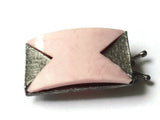 Vintage Pink and Silver Barrette Hair Decor Fashion Accessory 1950s or 1960s Silver Hair Clip