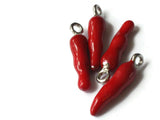 20mm Red Chili Pepper Charms Food Beads Small Enamel Charms Jewelry Making Beading Supplies Hot Pepper Charms, Vegetable Charms Smileyboy