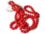 6mm Round Beads Red Plastic Beads Vintage Beads 31 Inch Full Strand Loose Beads Beading Supplies Jewelry Making Ball Beads