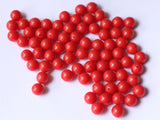 10mm Red Smooth Round Beads Plastic Beads Jewelry Making Beading Supplies Acrylic Beads Accent Beads Lightweight Sturdy Beads