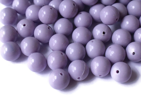 10mm Light Purple Smooth Round Beads Plastic Beads Jewelry Making Beading Supplies Acrylic Beads Accent Beads Lightweight Sturdy Beads
