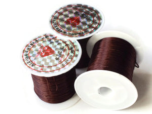 Brown Elastic Cord 0.8mm Brown Elastic Thread 10 Meters per roll of Beading Elastic Wire Beading Wire
